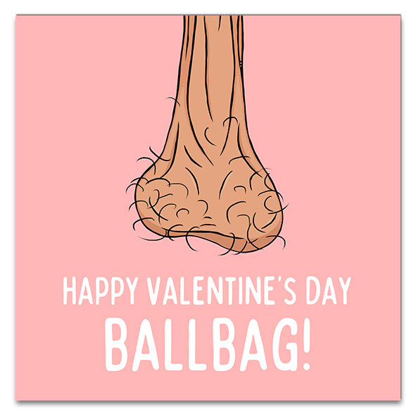 Happy Valentine's Day Ballbag! Greetings Card