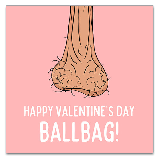 Happy Valentine's Day Ballbag! Greetings Card