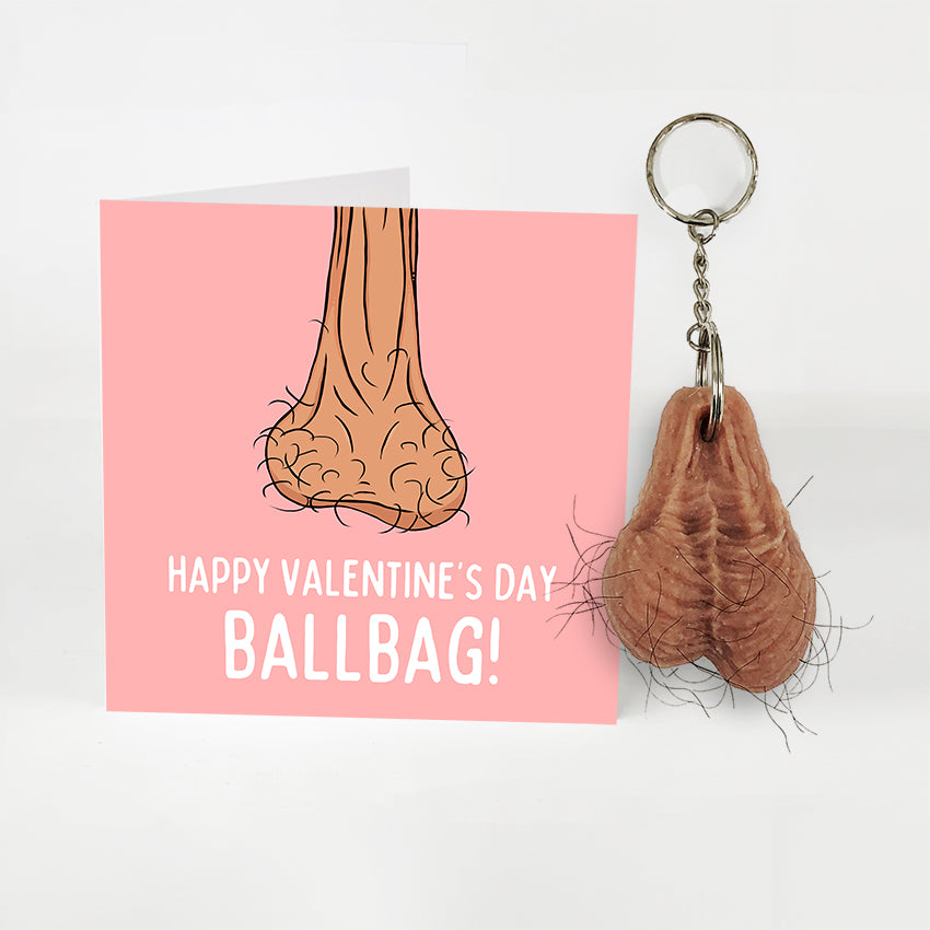 Happy Valentine's Day Ballbag! Greetings Card
