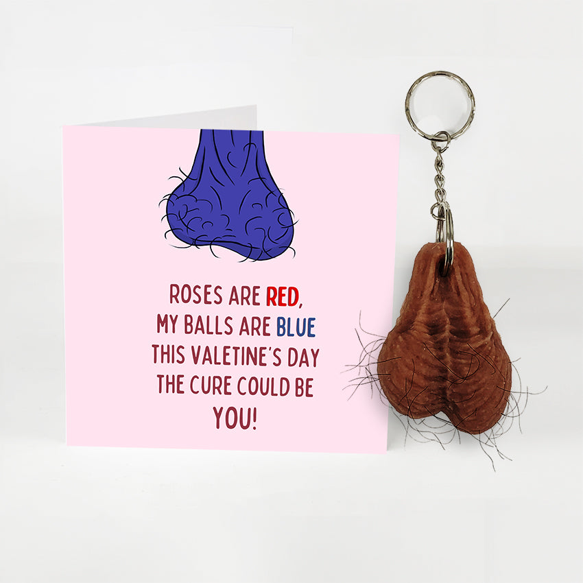 Roses Are Red, My Balls Are Blue... Greetings Card