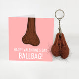 Happy Valentine's Day Ballbag! Greetings Card