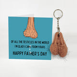 Of All Of The Testicle In The World, I'm Glad I Came From Yours... Greetings Card