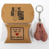 Hairy Testicle Keyring - CHRISTMAS