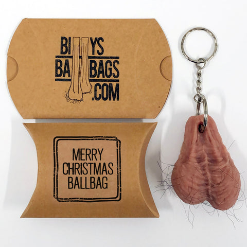 Hairy Testicle Keyring - CHRISTMAS