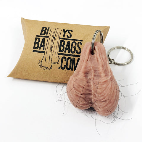 Hairy Testicle Keyring - FATHER'S DAY